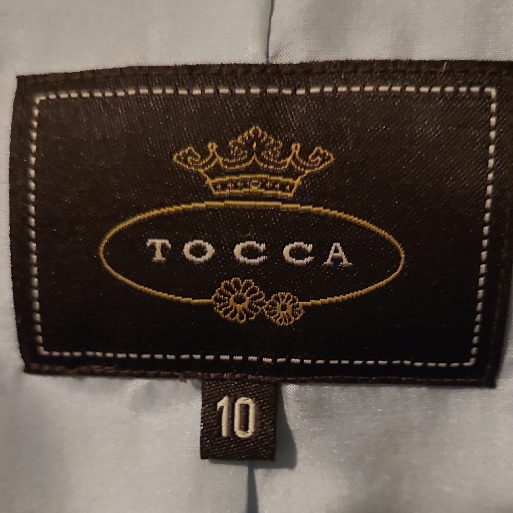 Tocca Light Blue Floral Embroidered Blazer - Picture 3 of 5